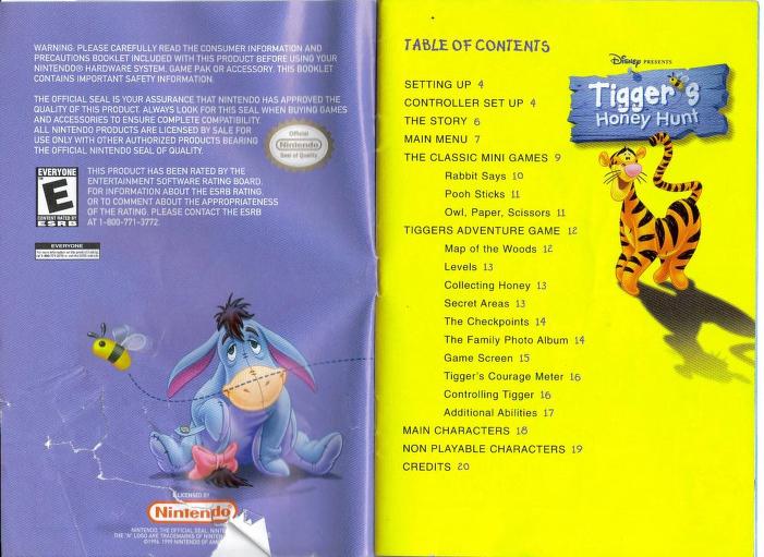 Tigger's Honey Hunt N64 Manual [NUS-NT9E-USA] : NewKidCo : Free 